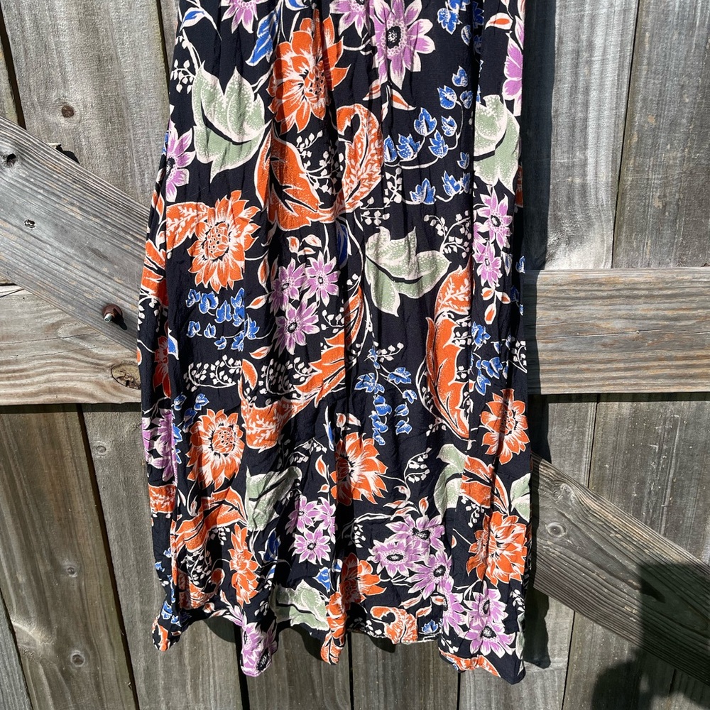 Myleene Klass Floral Black and Orange Wrap Dress Size 4 / 36 - Picture 8 of 11